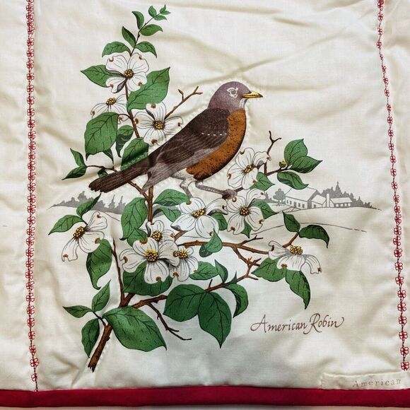 Handmade American Song Birds Wall Hanging 24.5x41 Mockingbird Chickadee Robin - Picture 7 of 13